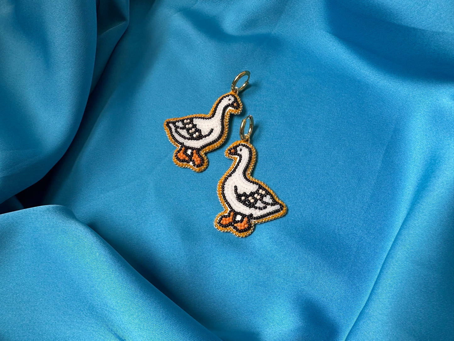goose earrings