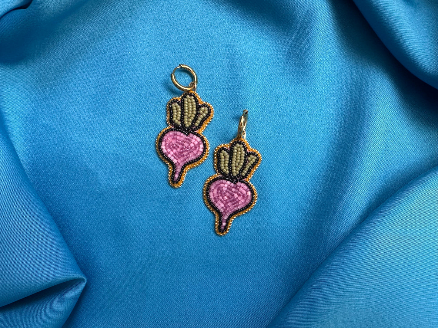 beetroot earrings
