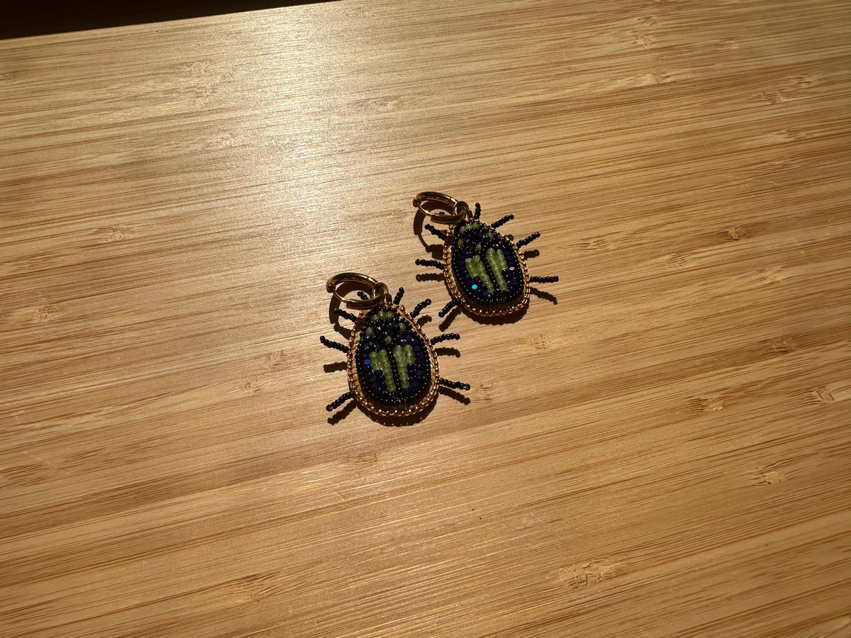 beetle earrings