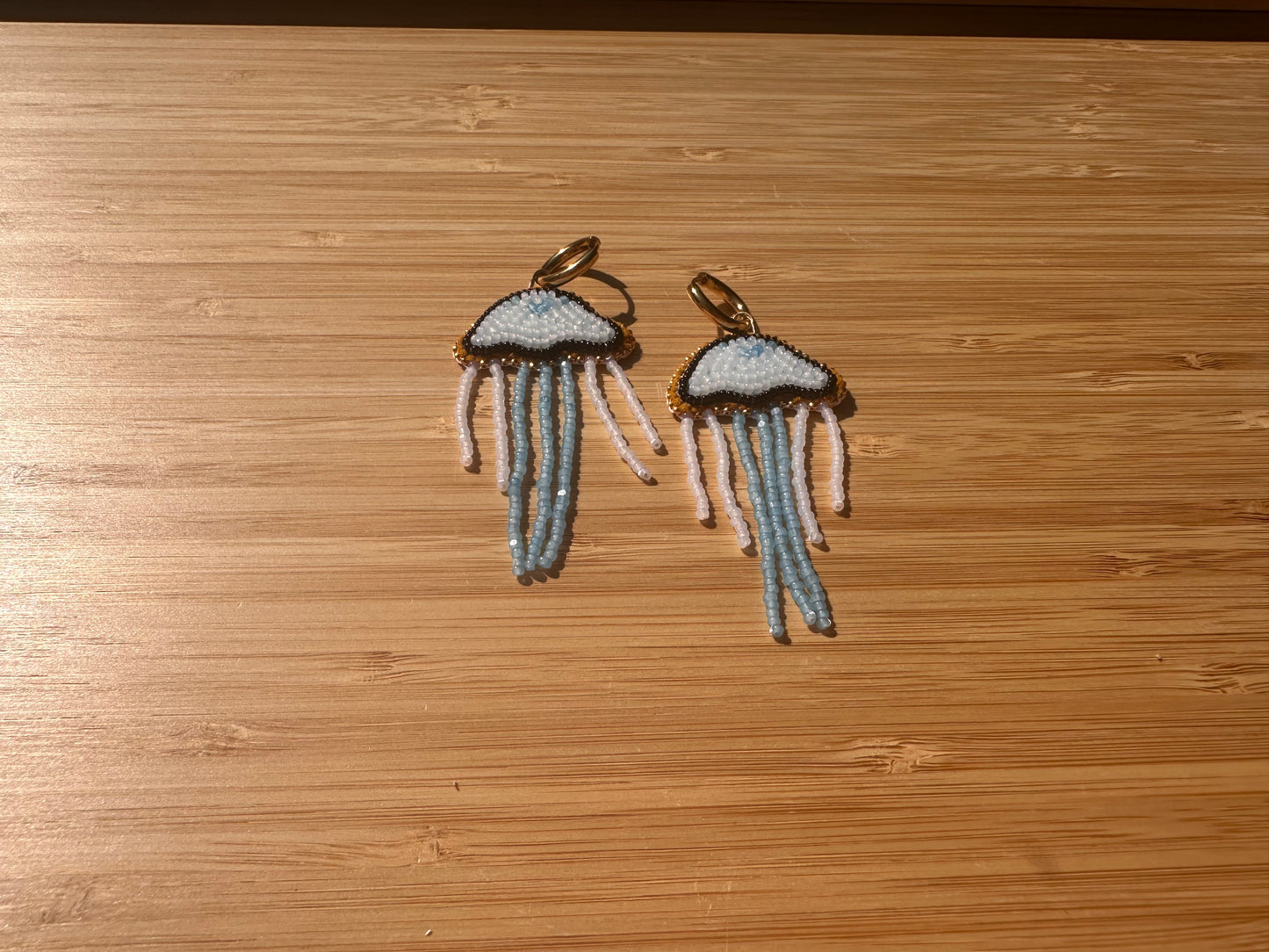 blue jellyfish earrings
