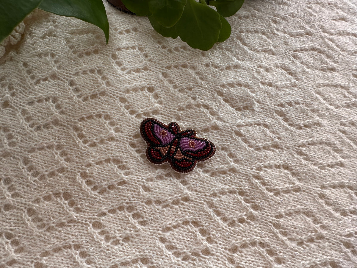 purple moth pin
