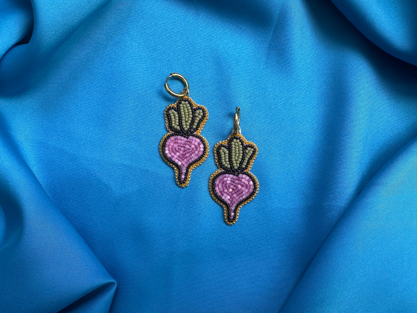 beetroot earrings