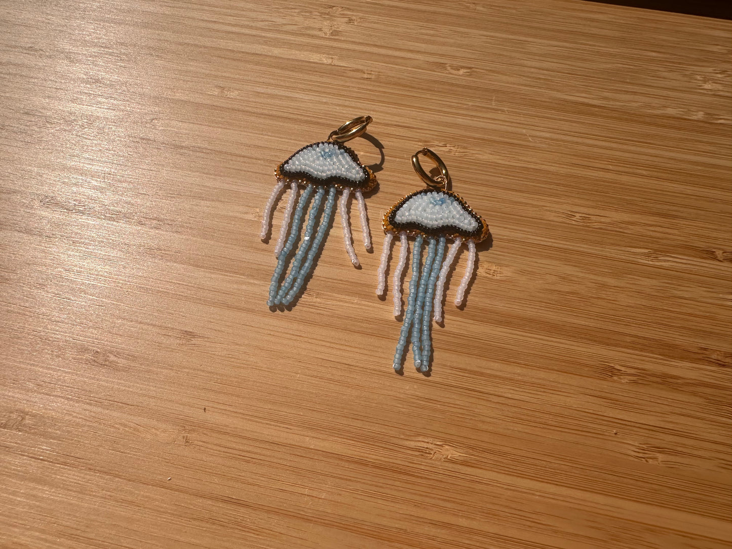blue jellyfish earrings