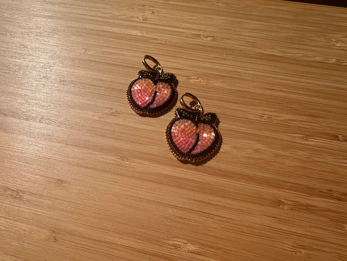 peach earrings