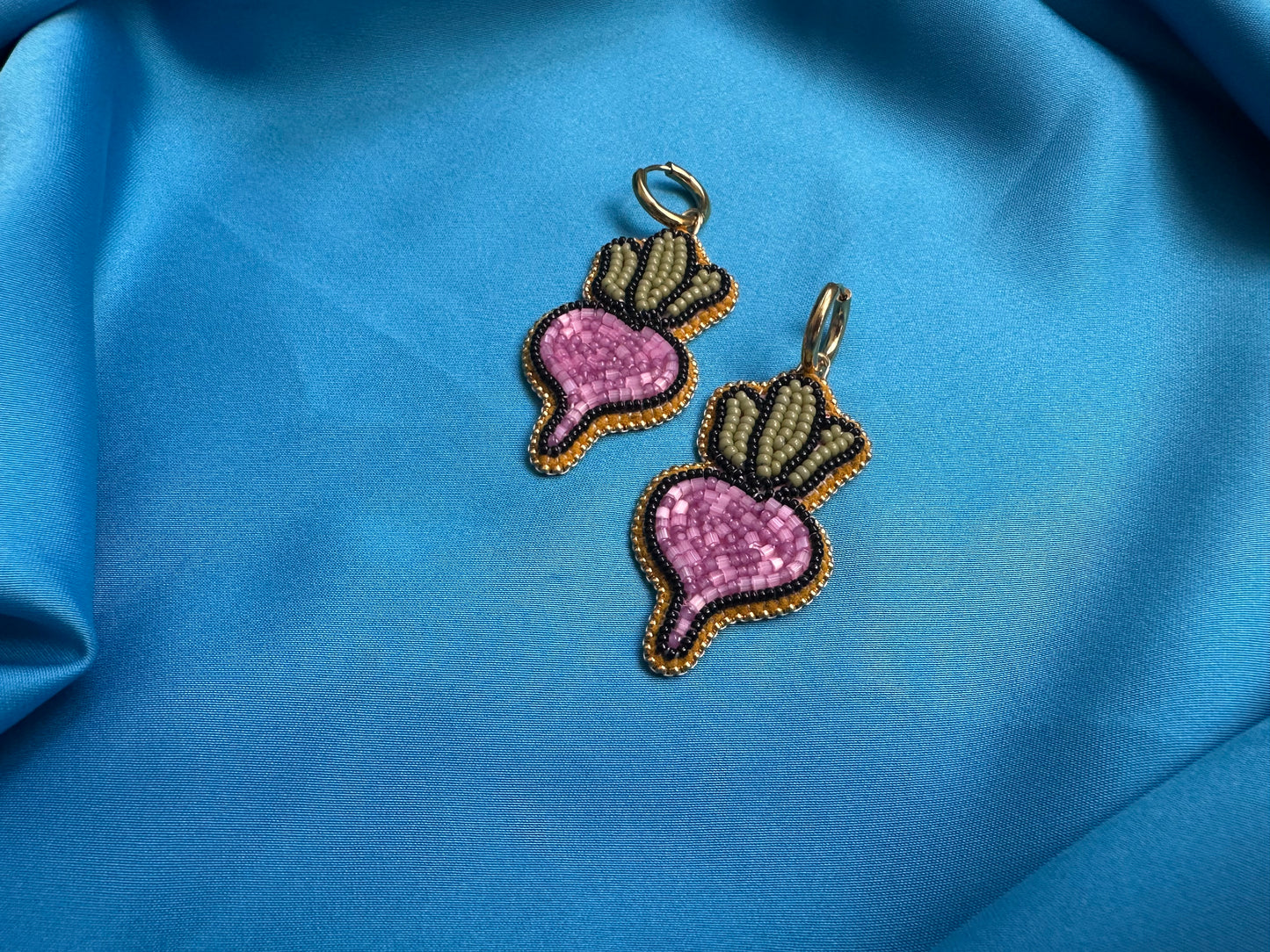 beetroot earrings