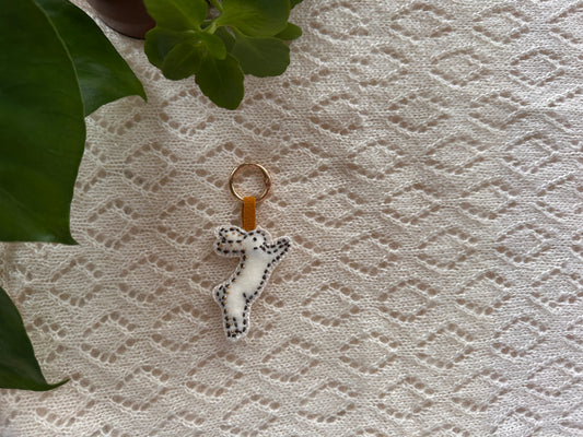 felt bunny bag charm/keychain
