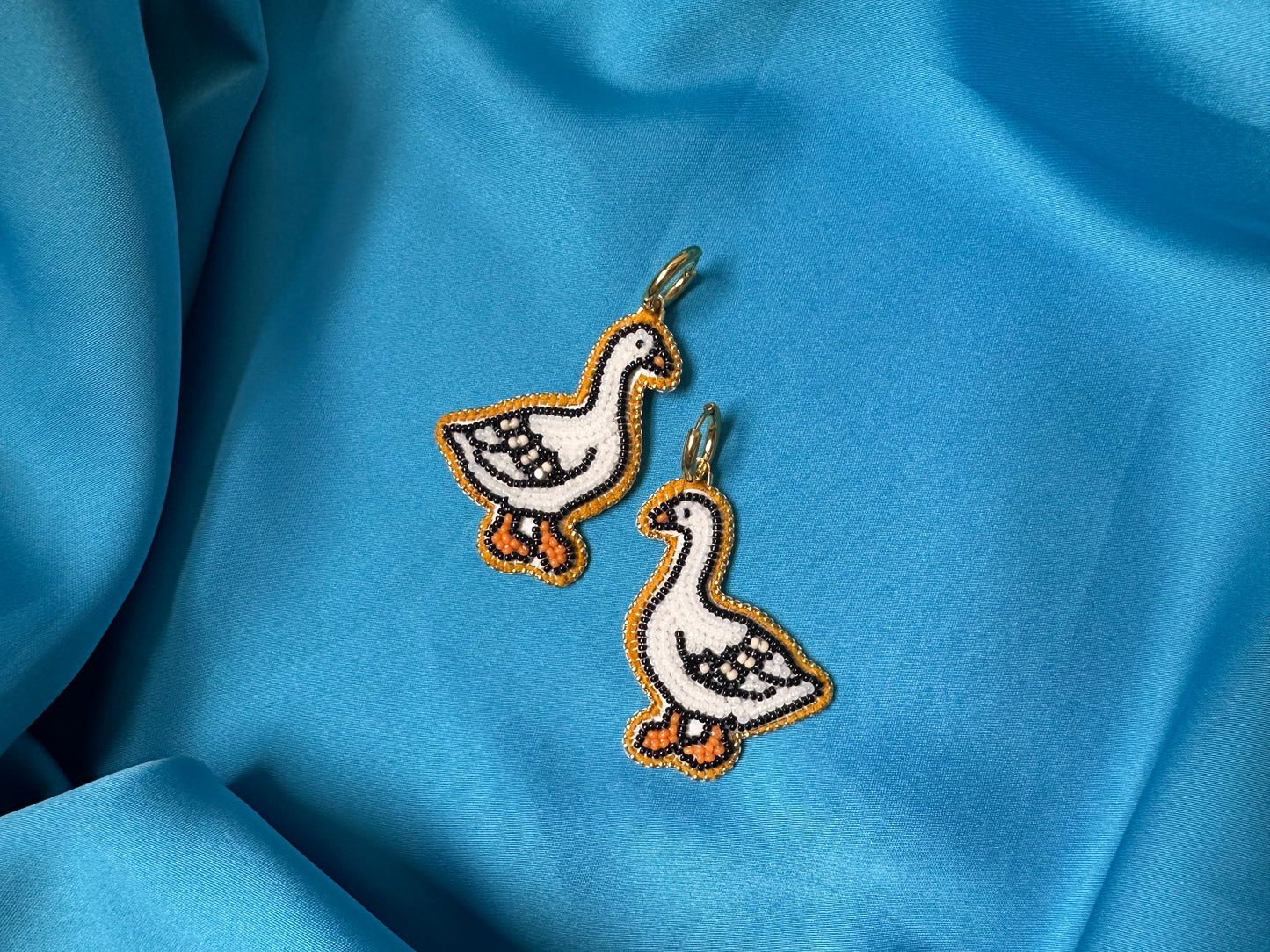 goose earrings