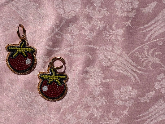 tomato earrings