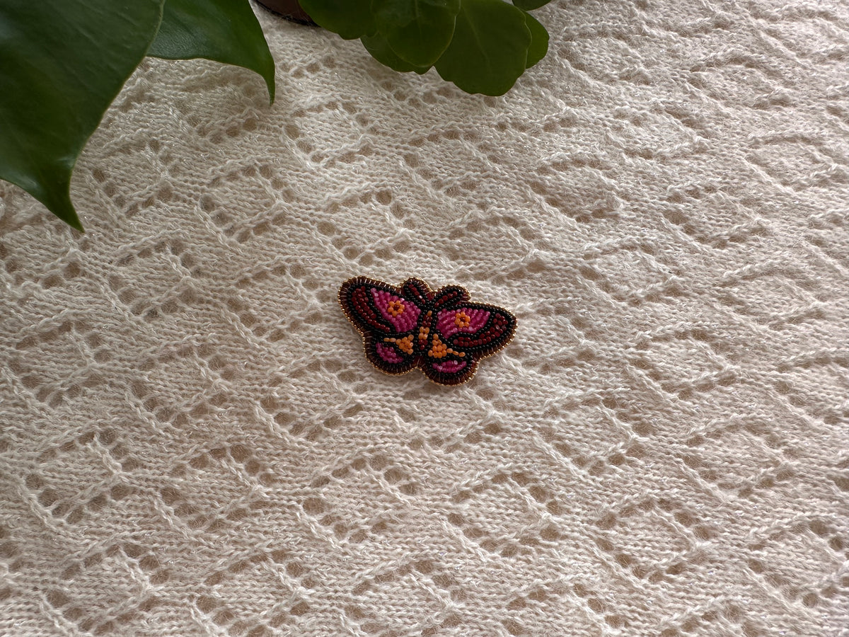 pink moth pin