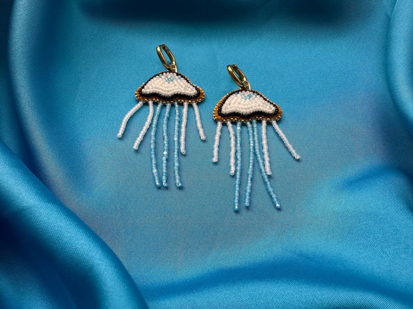 blue jellyfish earrings