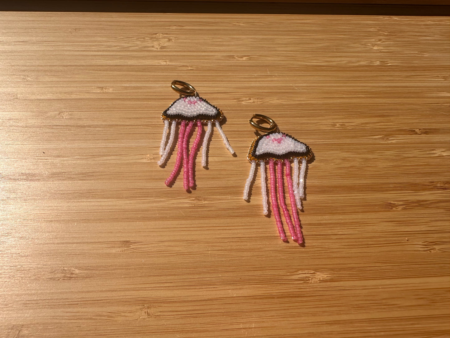 pink jellyfish earrings