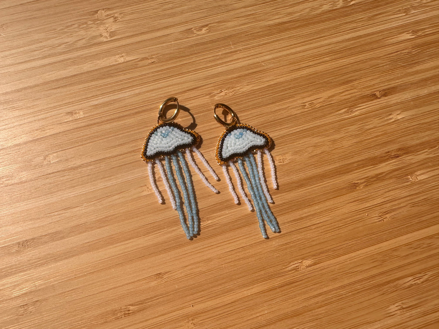 blue jellyfish earrings