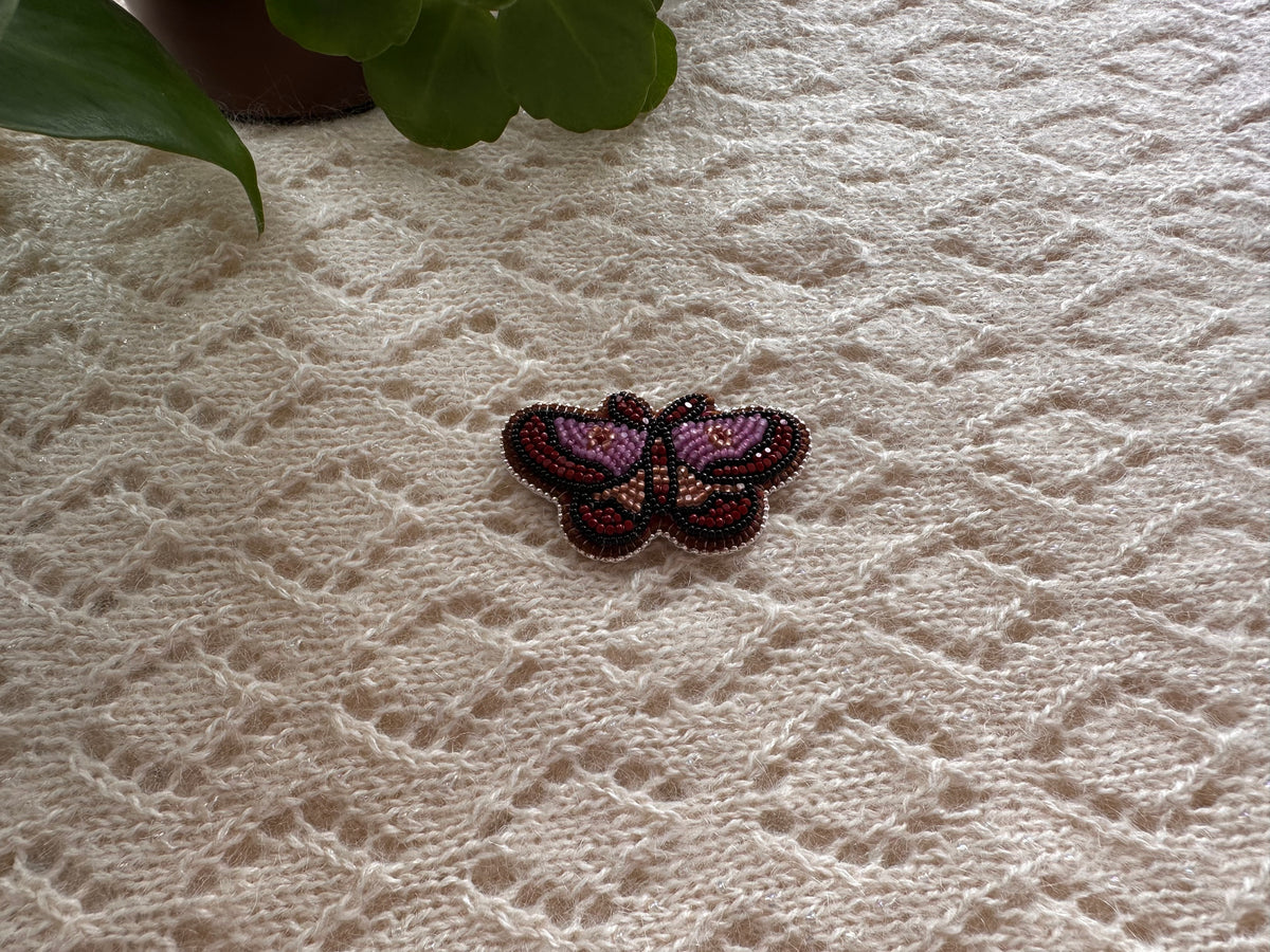 purple moth pin