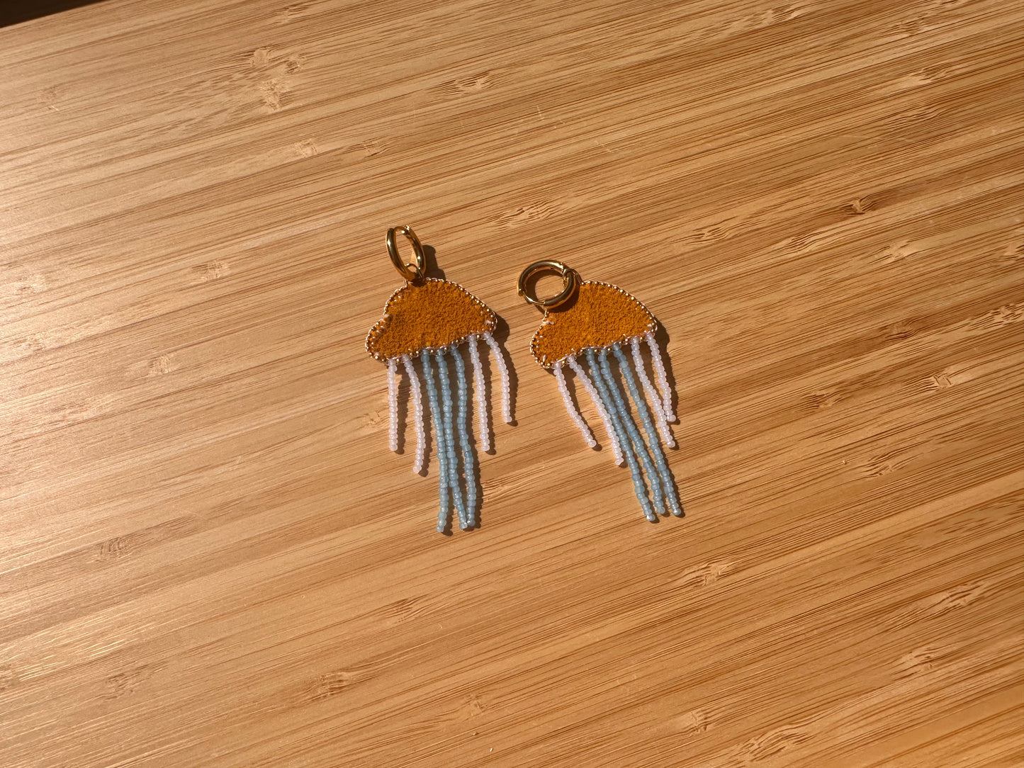 blue jellyfish earrings