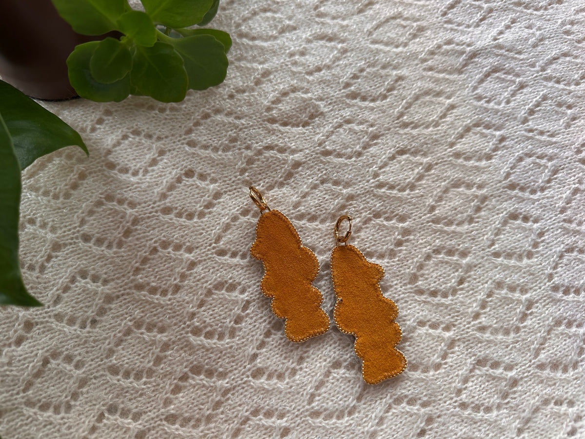 rainbow trout earrings w gold
