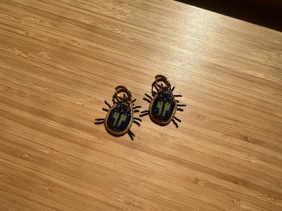 beetle earrings