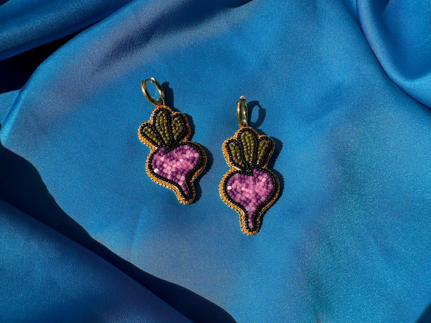 beetroot earrings