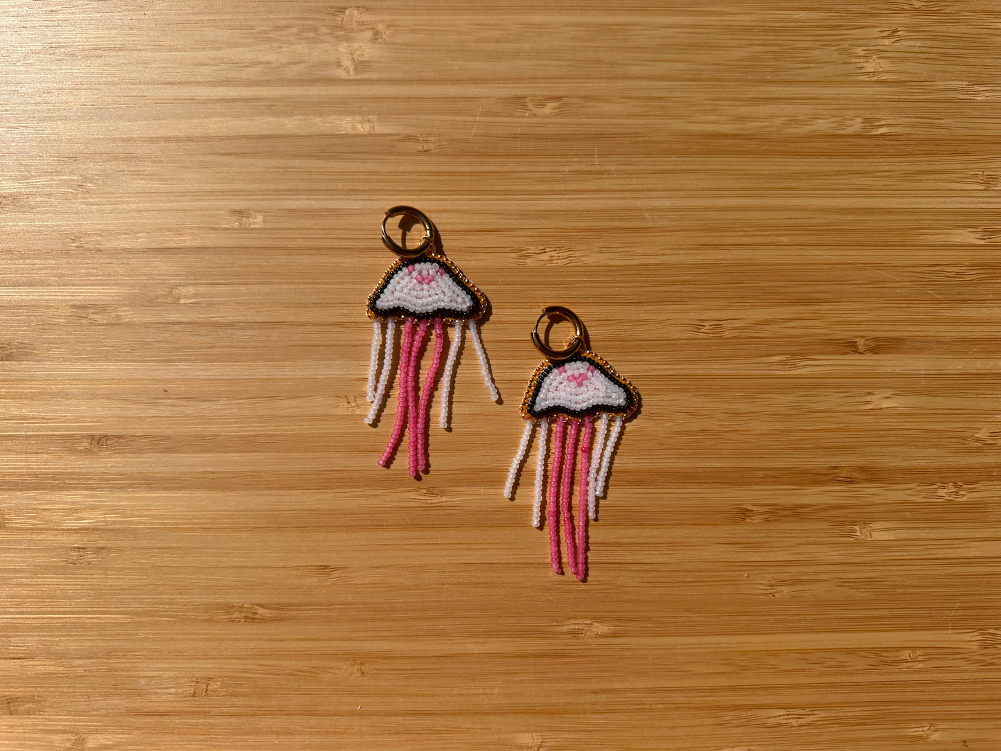 pink jellyfish earrings