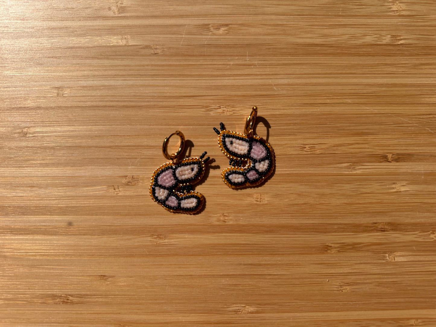 shrimp earrings