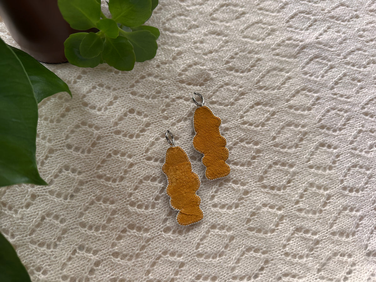 rainbow trout earrings w silver