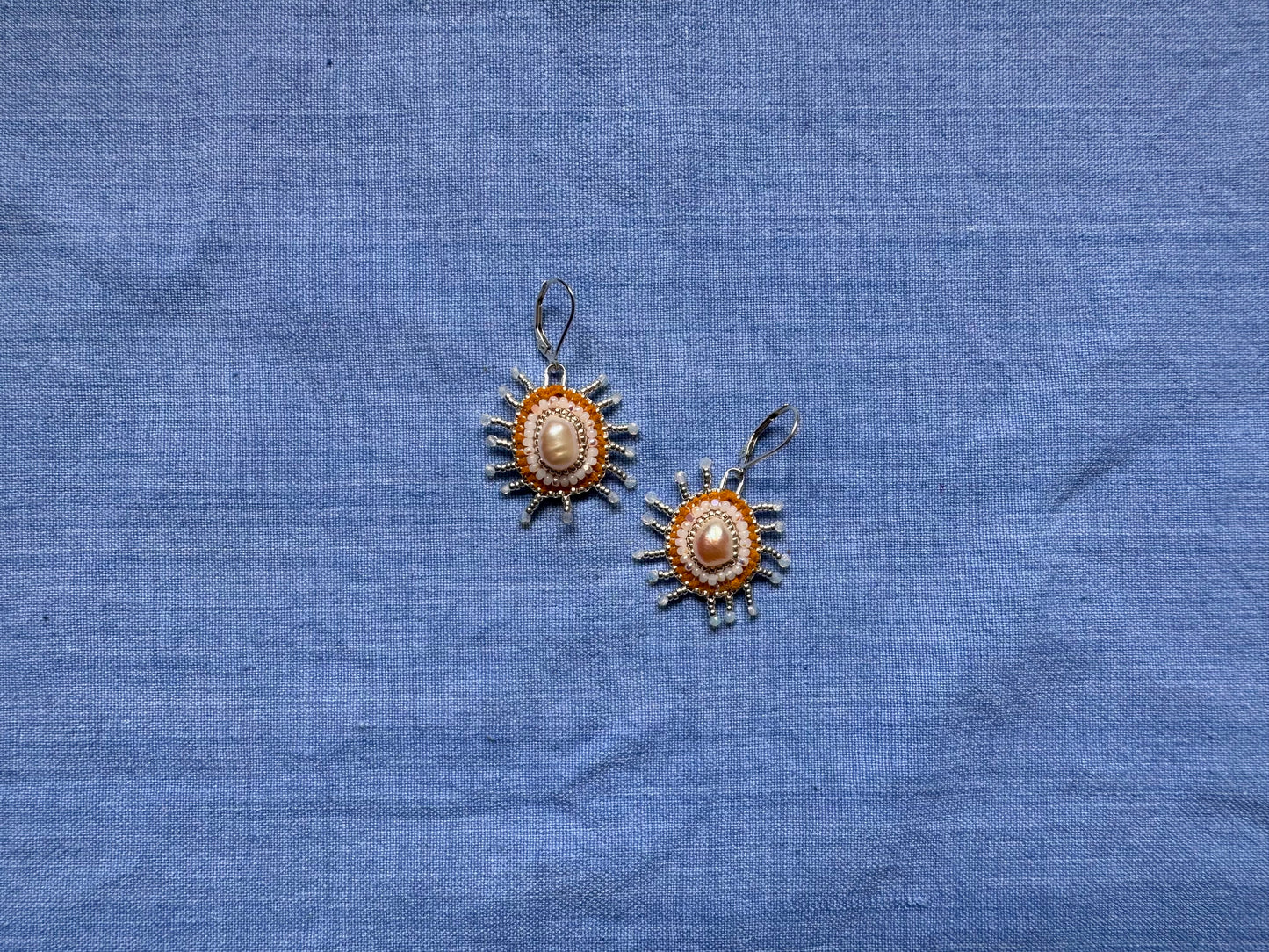 star earrings in opal & silver