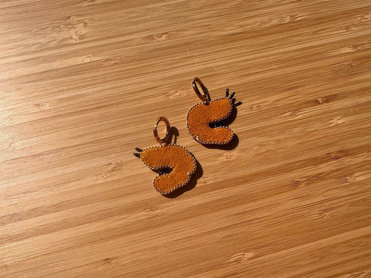 shrimp earrings