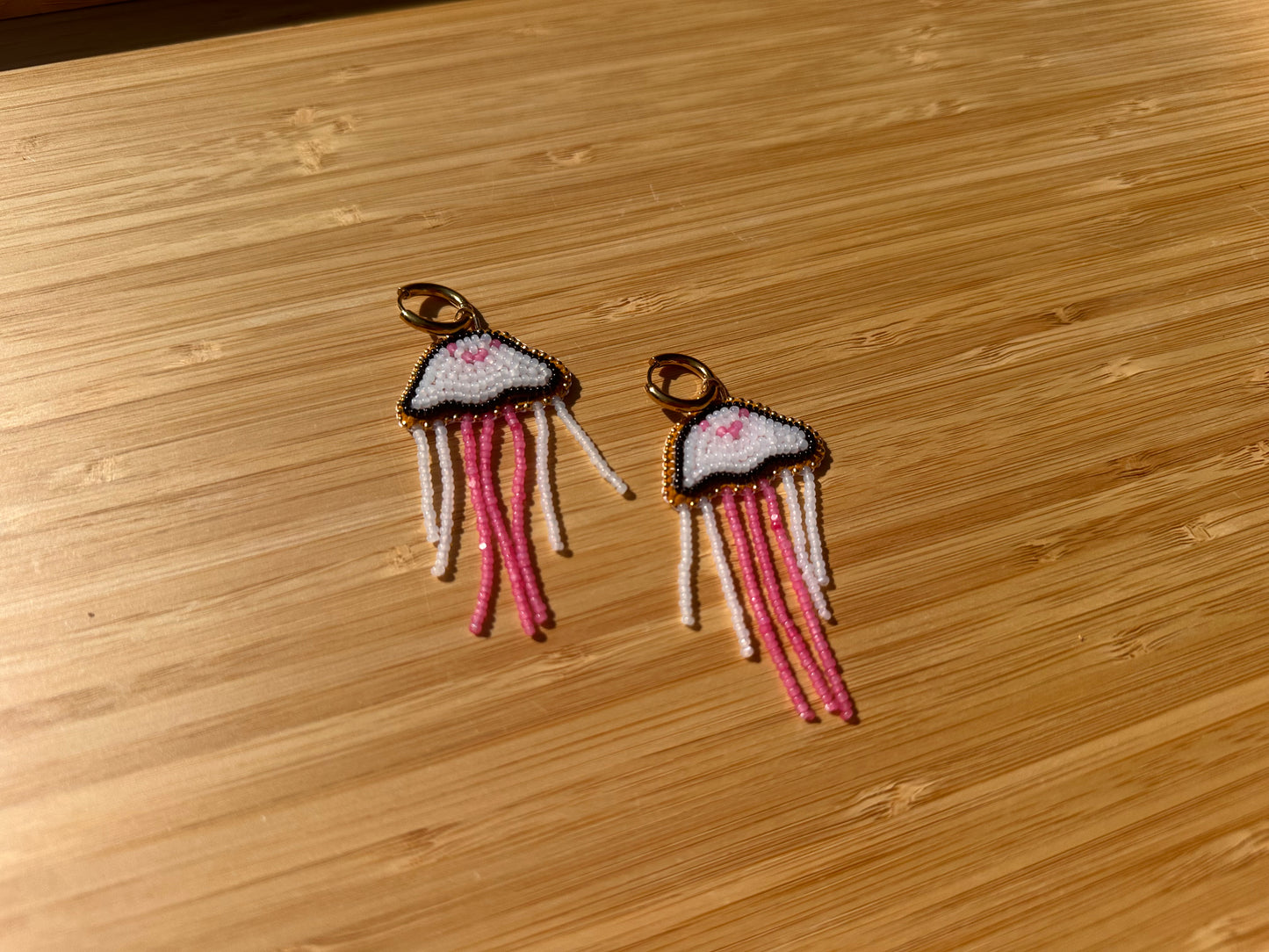 pink jellyfish earrings