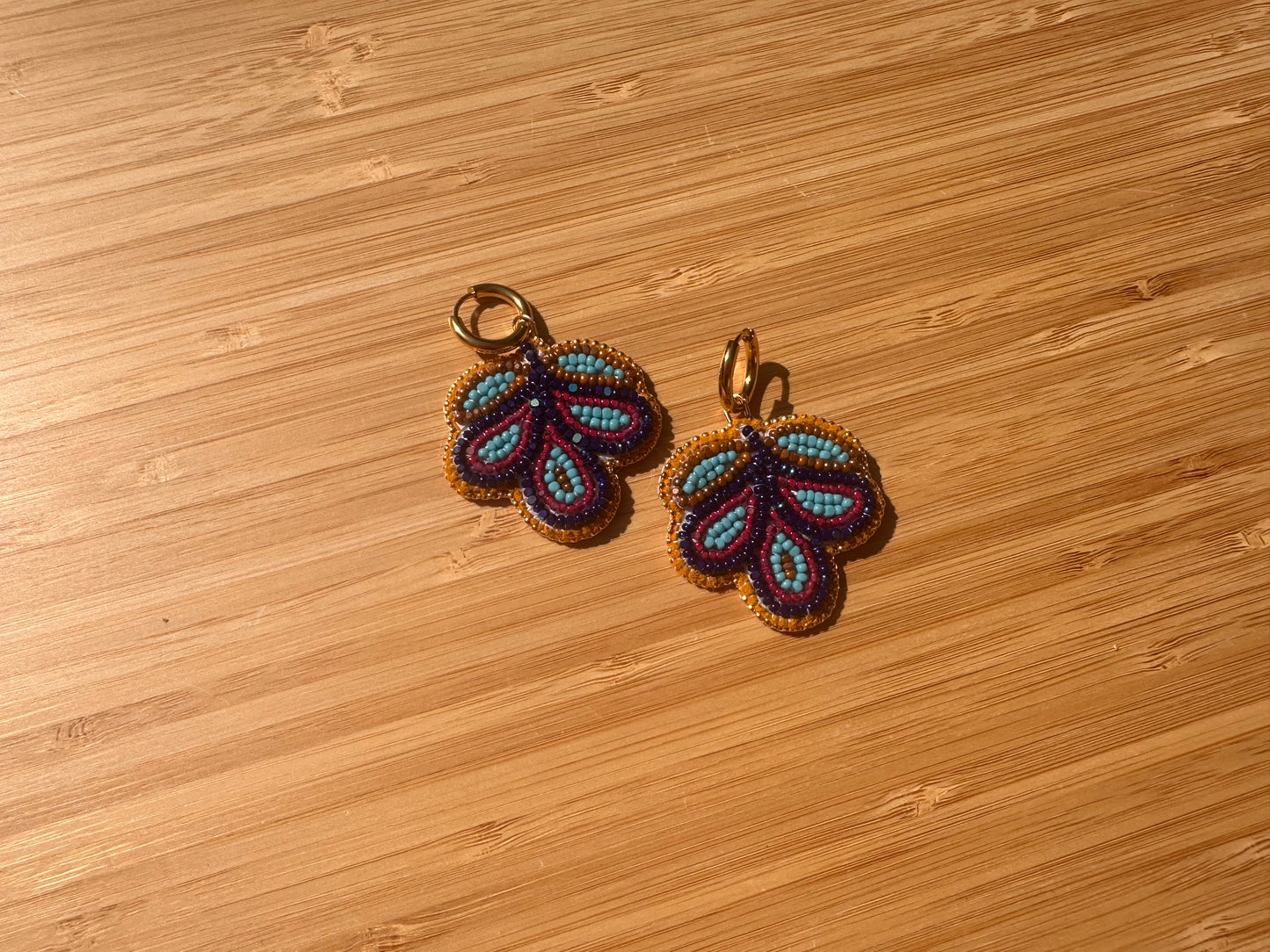 3 petal florals in cobalt & berry