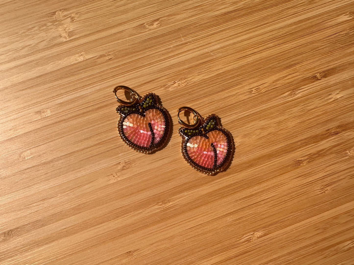 peach earrings