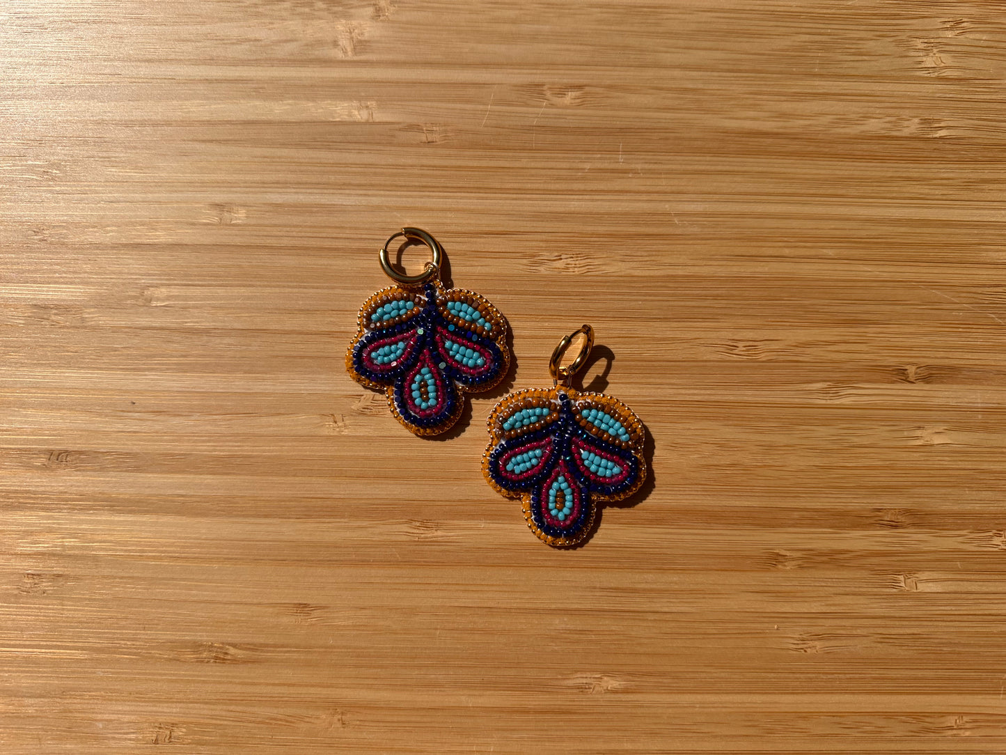 3 petal florals in cobalt & berry