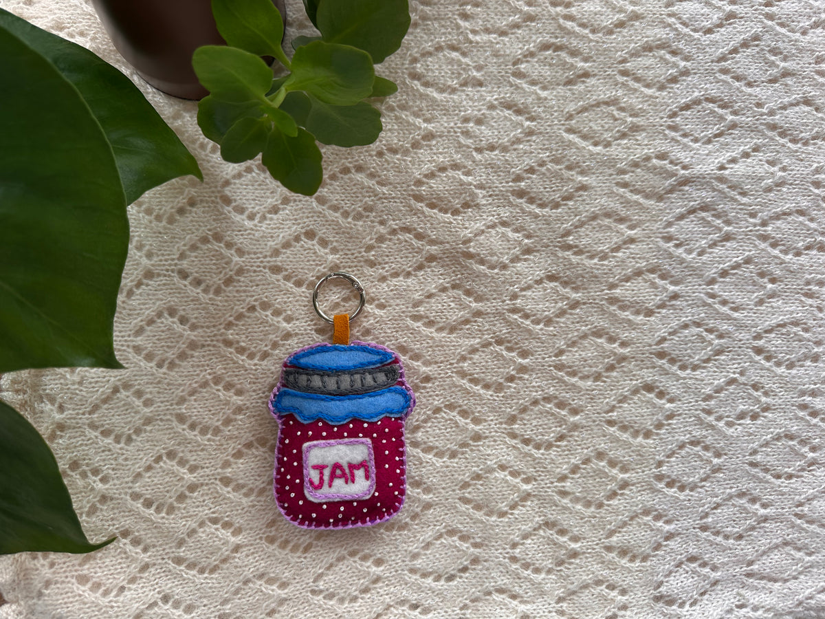 felt jam bag charm/keychain