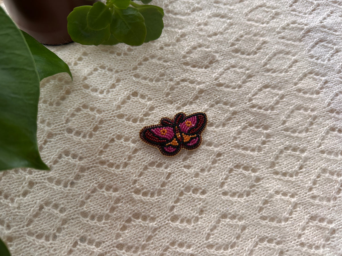 pink moth pin