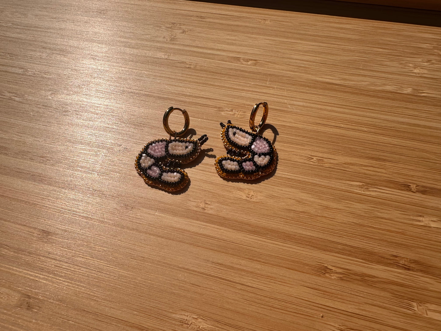 shrimp earrings