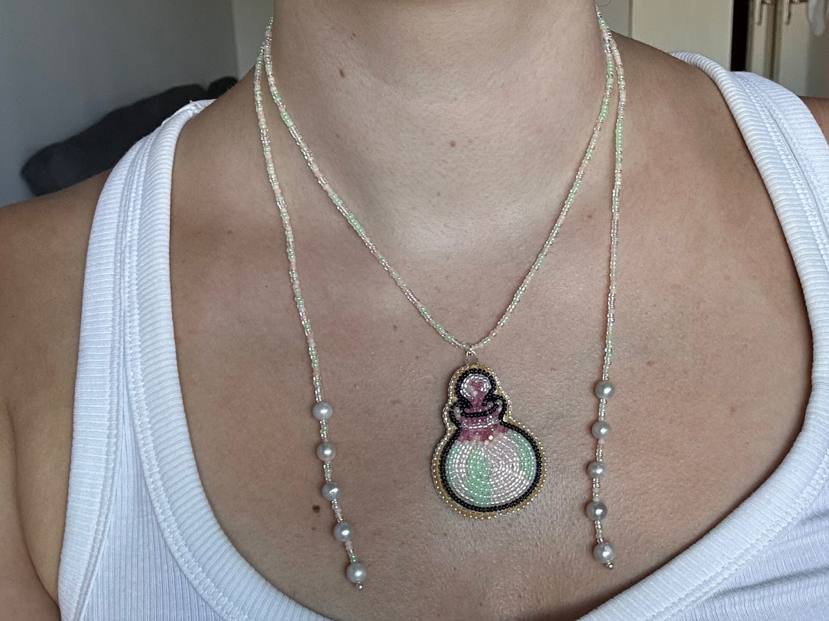 potion bottle lariat necklace