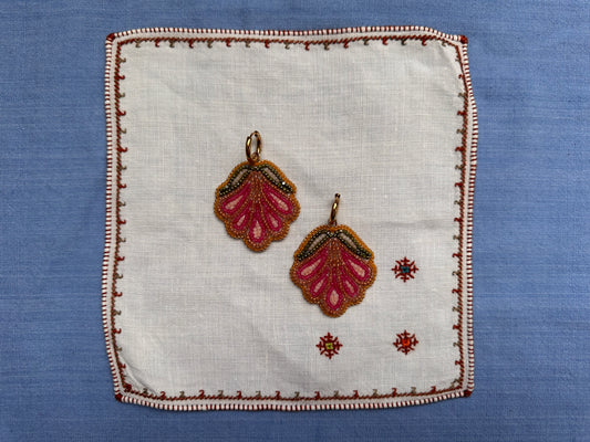 5 petal florals in pink & topaz