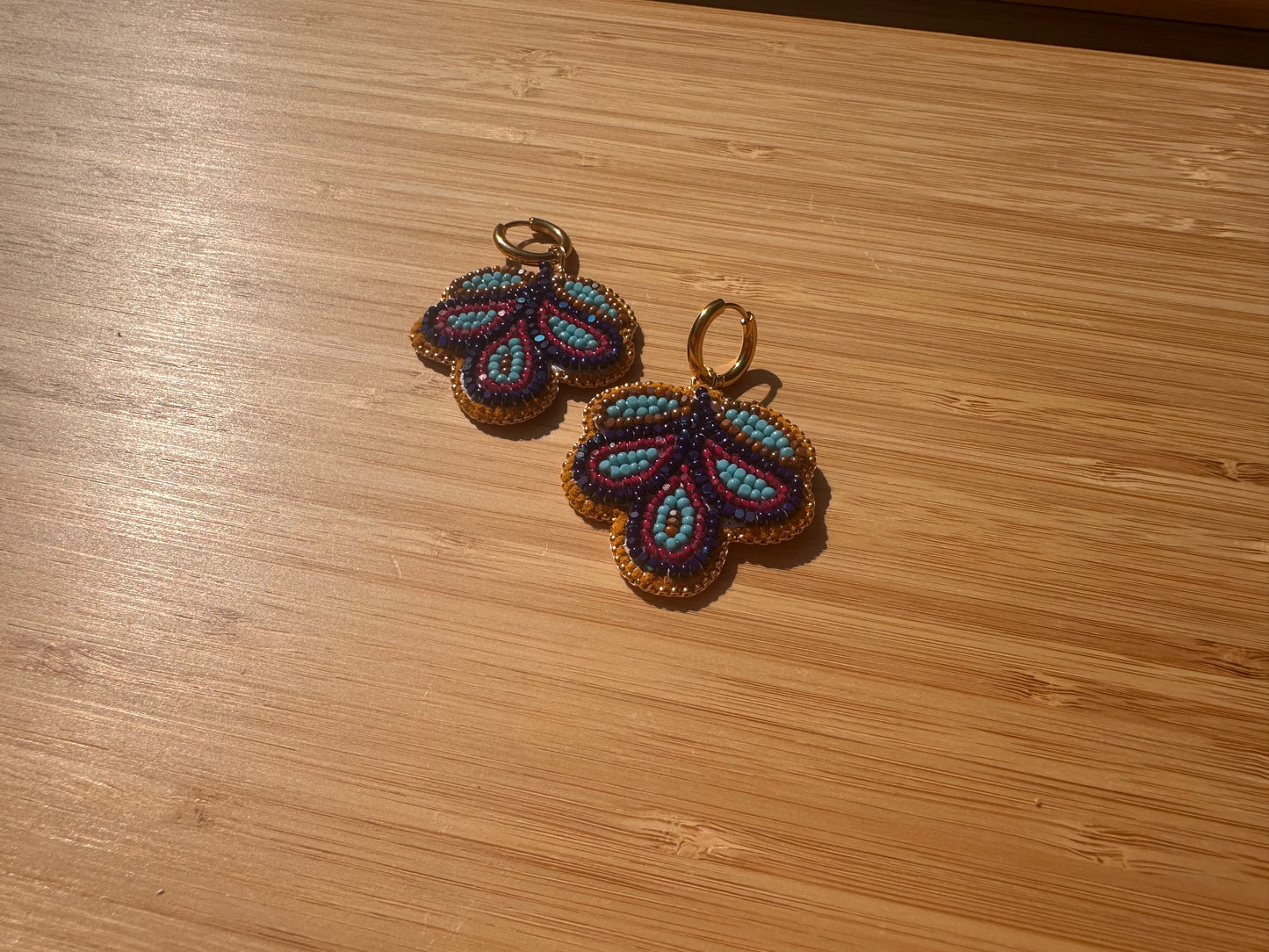 3 petal florals in cobalt & berry