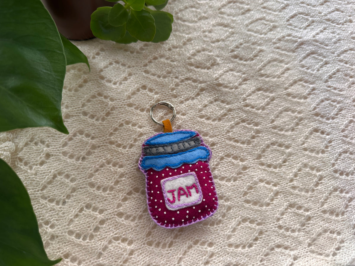 felt jam bag charm/keychain