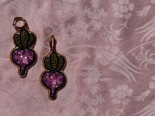 beetroot earrings