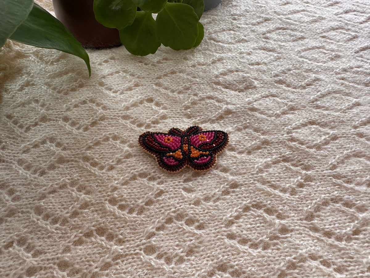 pink moth pin