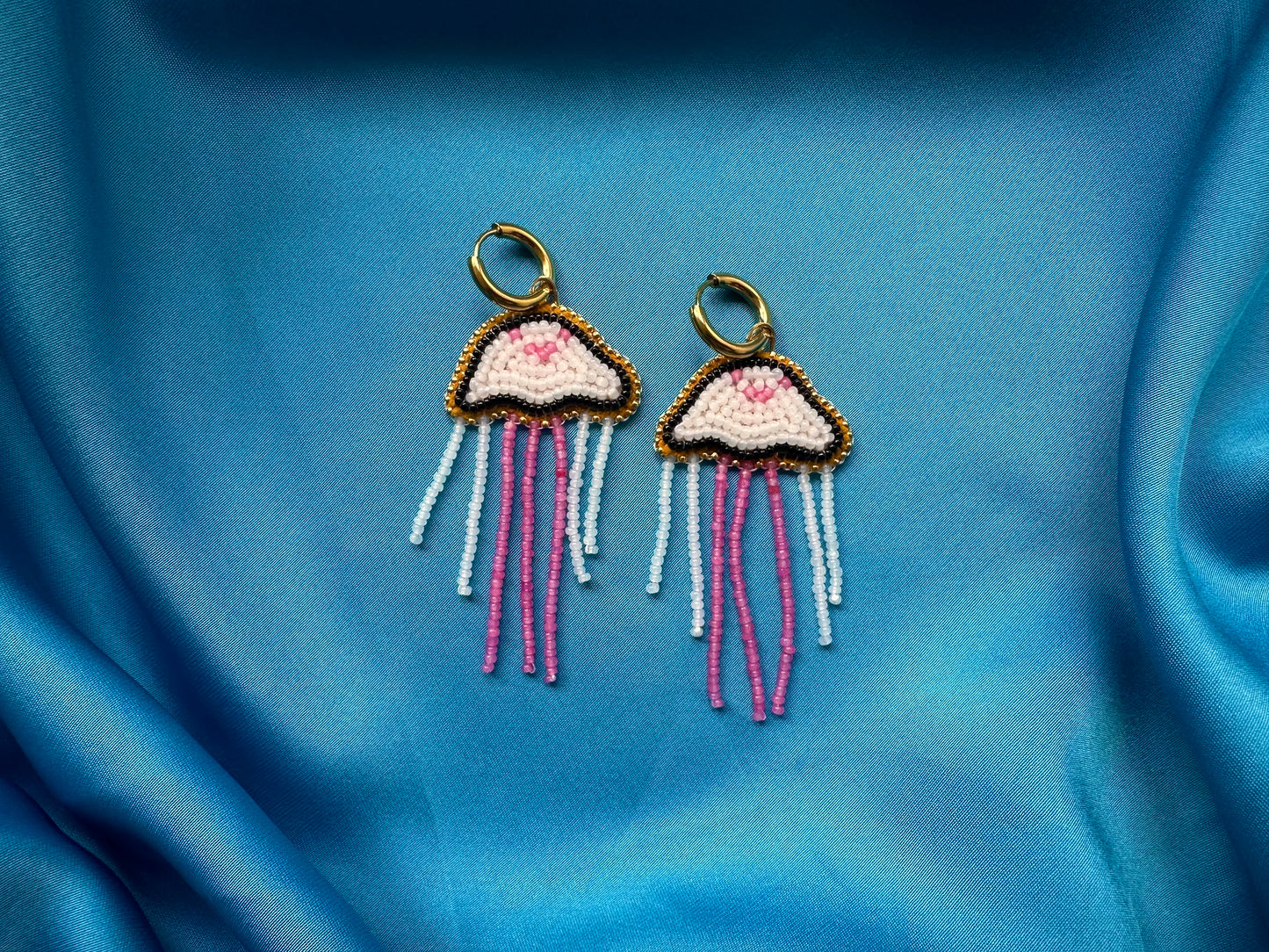 pink jellyfish earrings