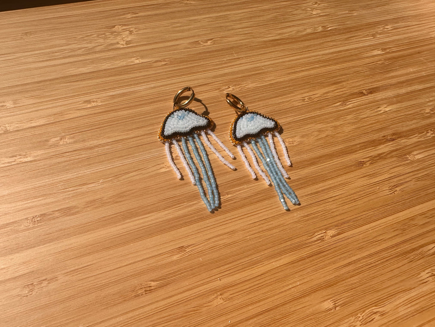 blue jellyfish earrings