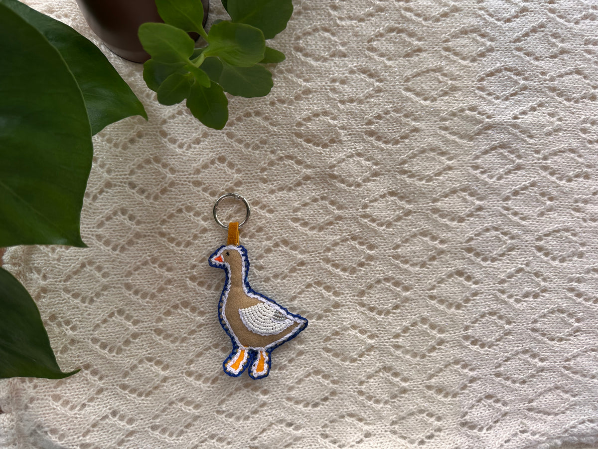 felt goose bag charm/keychain