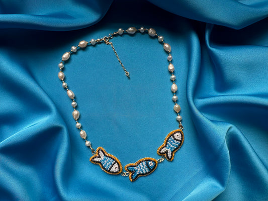 triple fish necklace