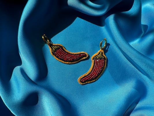 red chili earrings