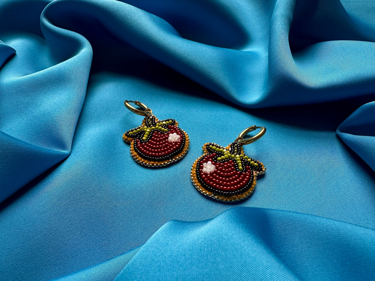 tomato earrings
